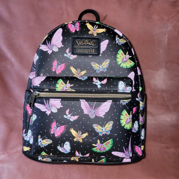 Loungefly Pokemon Winged Insect Bug Butterfly Faux Leather Mini Backpack NWT